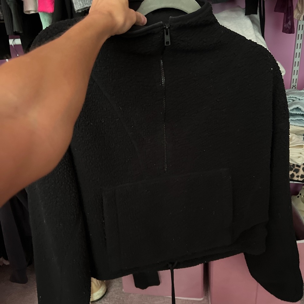 Alo Yoga Micro Sherpa Cozy Cabin Half Zip Pullover